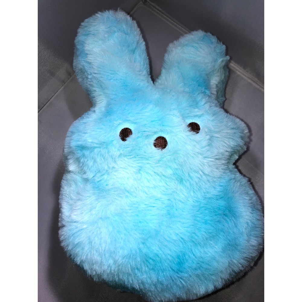 Peeps Blue Bunny Plush Reversible Pillow Stuffed Animal Shaggy Faux Fur 2022
